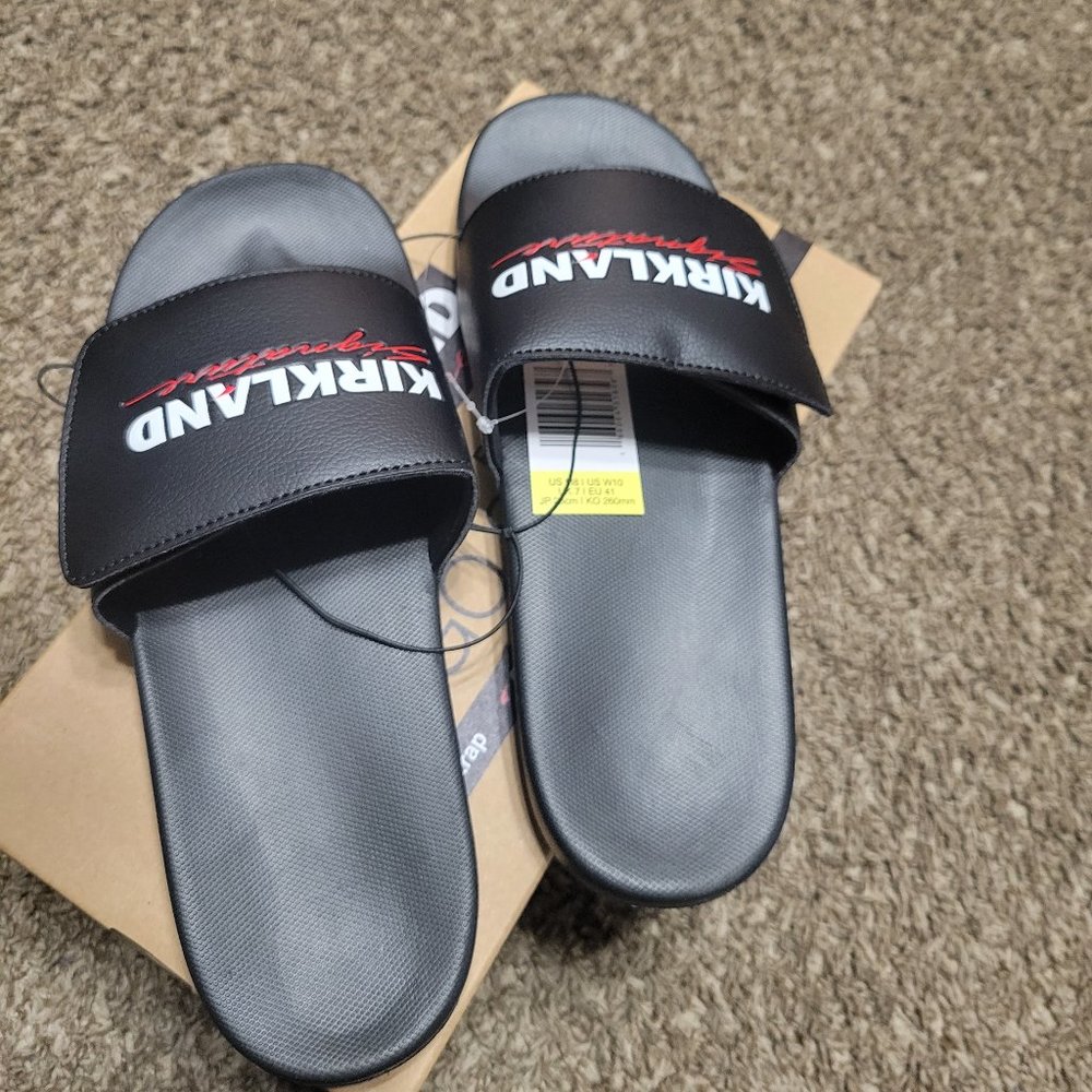 Logo Slides Kirkland Mens 8 Boys 7 Womens 9 Or 10 NEW Unisex - Picture 10 of 13